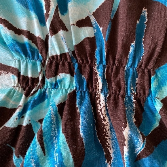 Tommy Bahama Women's Brown/Blue Tropical Print Tank Top Size X-large - Picture 6 of 9